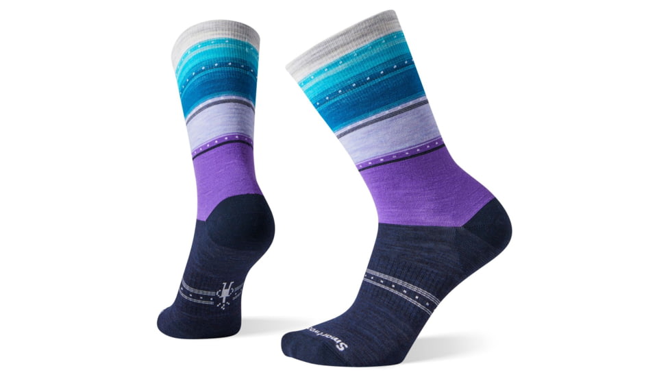 Smartwool Sulawesi Stripe Crew Socks - Womens, Deep Navy, Small, SW003900092-S