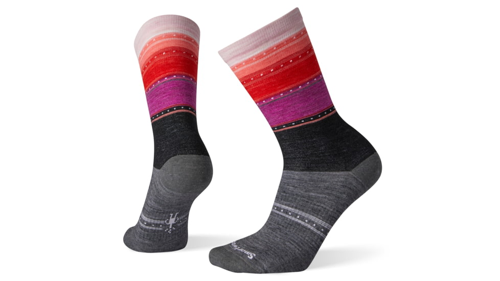 Smartwool Sulawesi Stripe Crew Socks - Womens, Habanero, Medium, SW003900A15-M