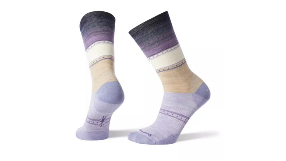 Smartwool Sulawesi Stripe Crew Socks - Womens, Oatmeal, Small, SW003900241-S