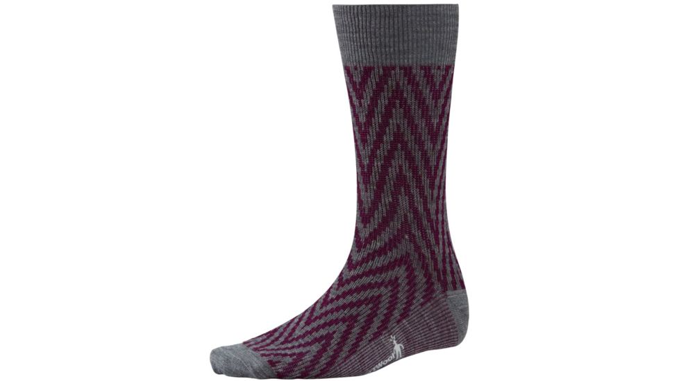 Smartwool Summit Chevron Sock - Mens-Medium Gray Heather-Large