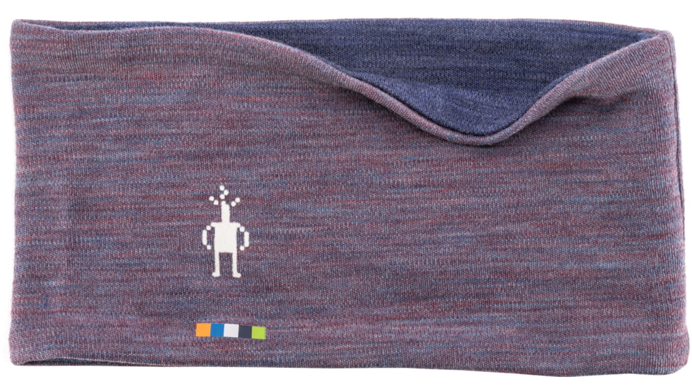 Smartwool Thermal Merino Reversible Headband, Chalk Violet Heather/Nightfall Blue, One Size, SW0SC969Q4211FM000