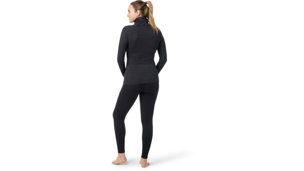 Smartwool Thermal Merino Rib Turtleneck - Womens, 010 Charcoal Heather, Medium, SW016690010M