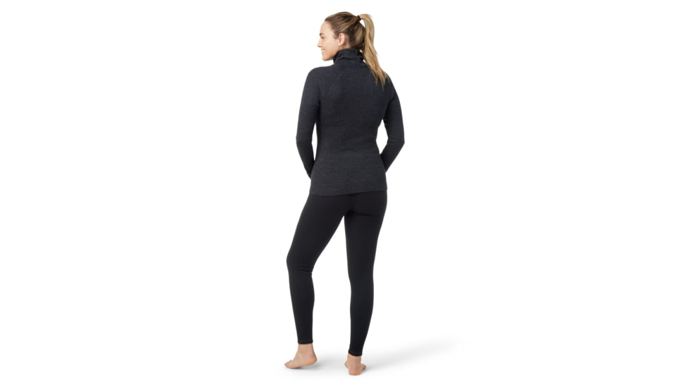 Smartwool Thermal Merino Rib Turtleneck - Womens, Charcoal Heather, Extra Large, SW01669001010XL000