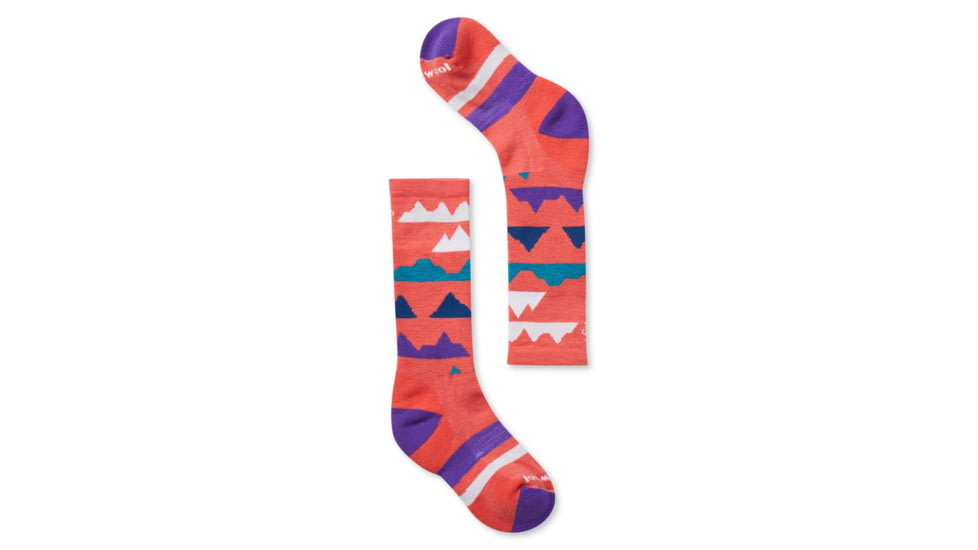 Smartwool Wintersport Mountain Socks - Kids, Bright Coral, Extra Small, SW001292494-XS