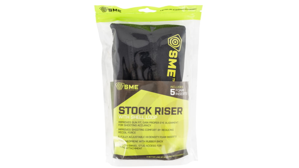 SME SME-RSRSL Stock Riser With Shell Loop Black Neoprene