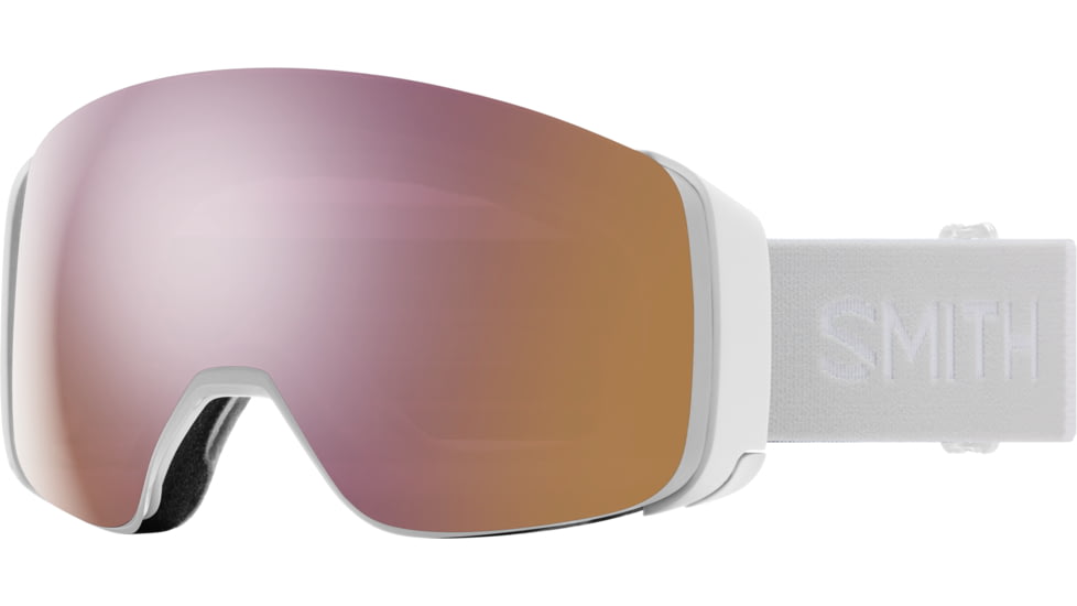 Smith 4D Mag Low Bridge Fit Googles, ChromaPop Everyday Rose Gold Mirror , White Vapor, M007190OZ99M5