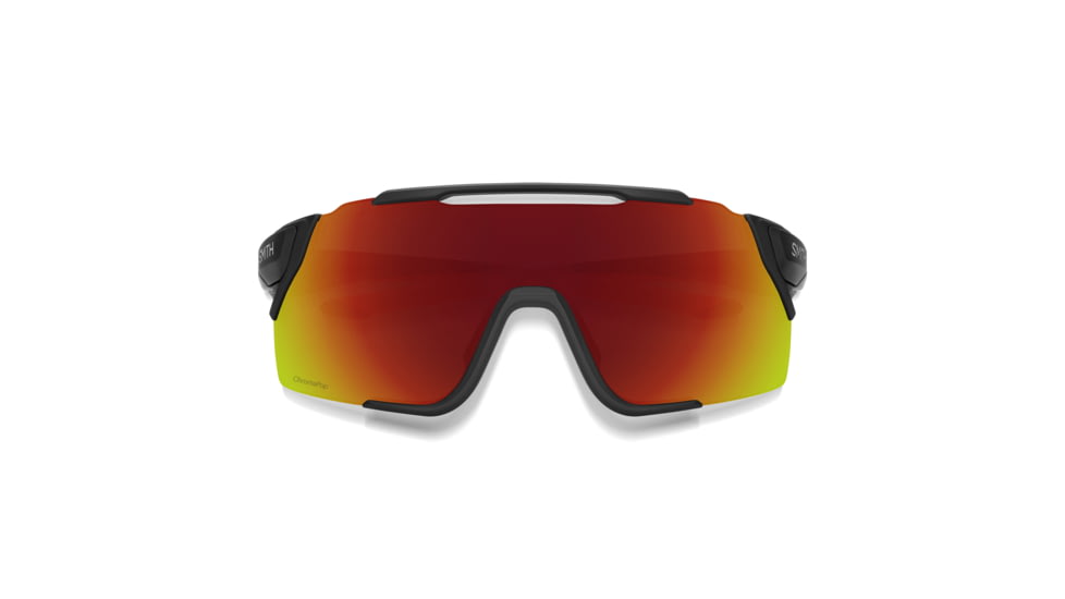 Smith Attack MAG MTB Sunglasses, Matte Black Cinder Frame, ChromaPop Red Mirror Lens, 202299RC299X6