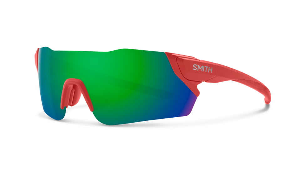 Smith Attack Sunglasses, Matte Red Rock Frame, Chromapop Green Mirror Lens, 2004220Z399X8