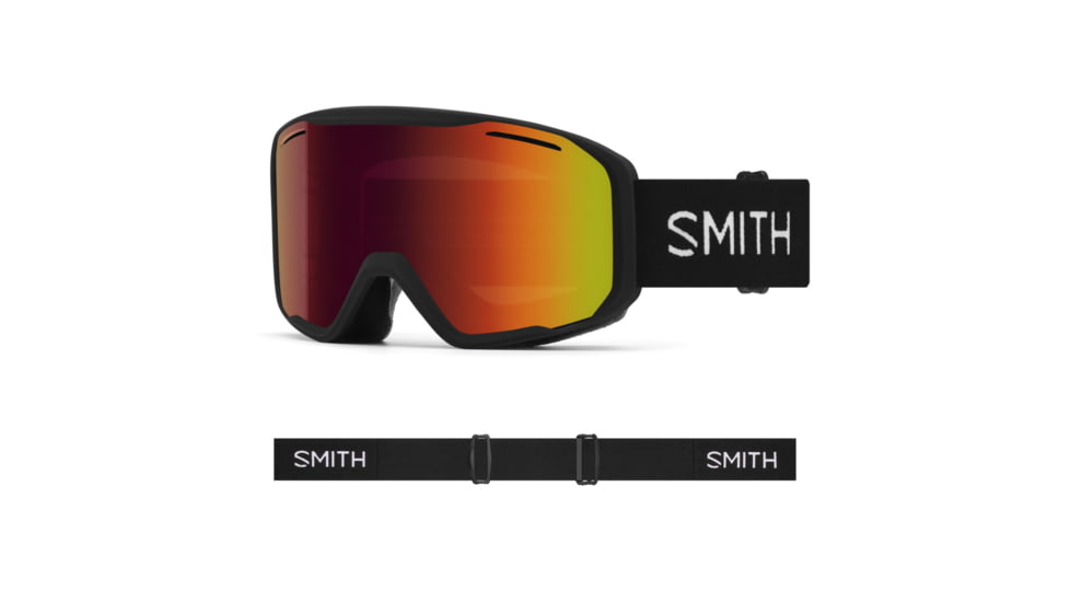Smith Blazer Goggles, Red Sol-X Mirror Lens, Black, M007780DY99C1
