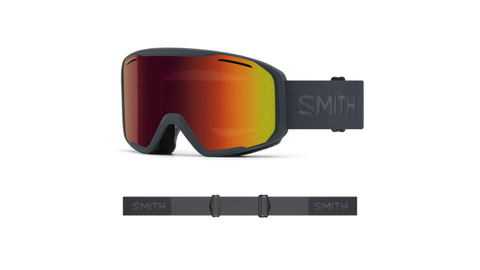 Smith Blazer Goggles, Red Sol-X Mirror Lens, Slate, M007780NT99C1