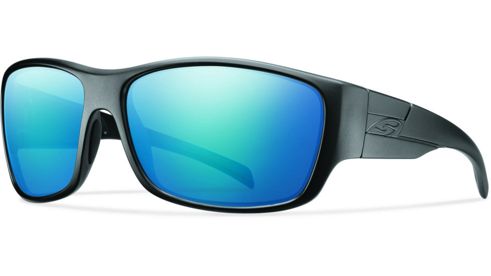 Smith Frontman Elite Sunglasses, ChromaPop Polarized Blue Mirror Lens, Black Frame, FNTRPUGMBK