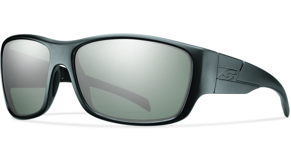 Smith Frontman Elite Sunglasses, ChromaPop Polarized Platinum Lens, Black Frame, FNTRPGYMBK