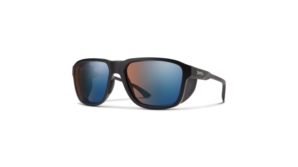 Smith Embark Sunglasses, Matte Black Frame, ChromaPop Glacier Photochromic Copper Blue Mirror Lens, 20461700358PS