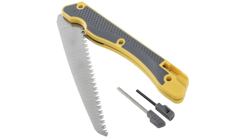 Smiths Folding Limb Saw w/Sharpener, Yellow, SP-50836