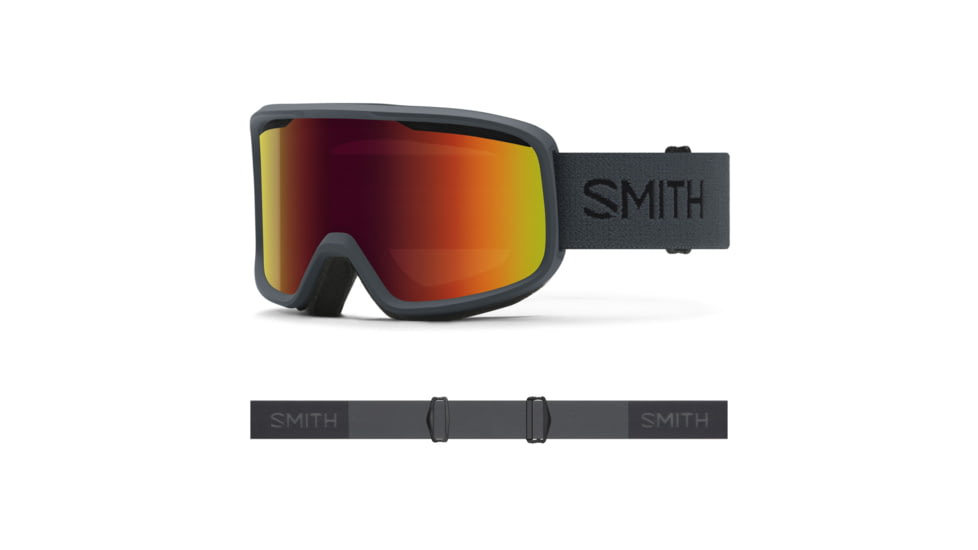 Smith Frontier Goggles, Red Sol-X Mirror Lens, Slate, M004290NT99C1