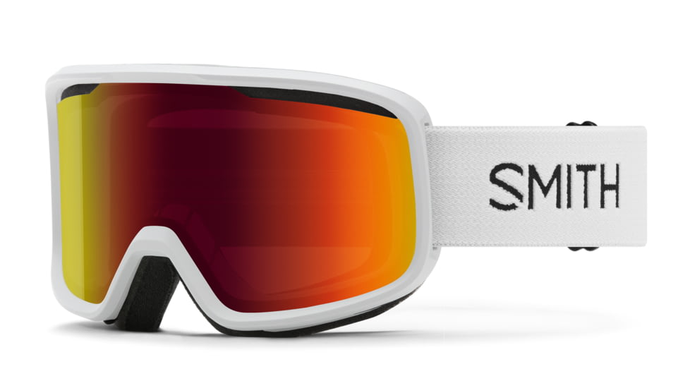 Smith Frontier Goggles, White, Red Sol-X Mirror, M0042933299C1