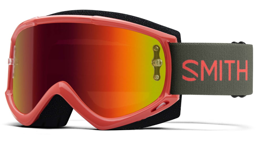 Smith Fuel V.1 Goggle, Red Mirror Lens, Sage/Red Rock, M008300079912