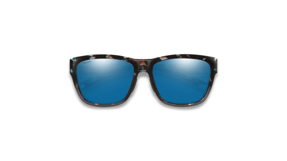 Smith Joya Sunglasses, Sky Tortoise Frame, ChromaPop Glass Polarized Blue Mirror Lens, 204315JBW56QG