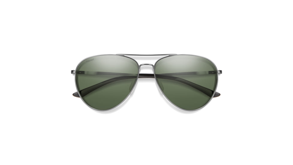 Smith Layback Sunglasses, Matte Gunmetal Frame, Polarized Gray Green Lens, 204062R8060M9