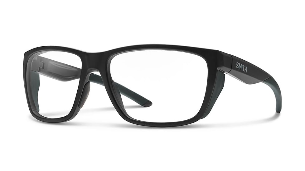 Smith Longfin Elite Sunglasses, Matte Black Frame, Clear Lens, 2023280035999