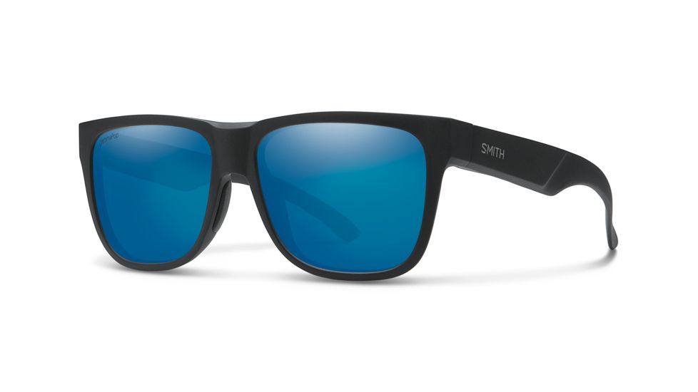 Smith Lowdown 2 Sunglasses, Matte Black Frame, ChromaPop Polarized Blue Mirror Lens, 20094100356QG