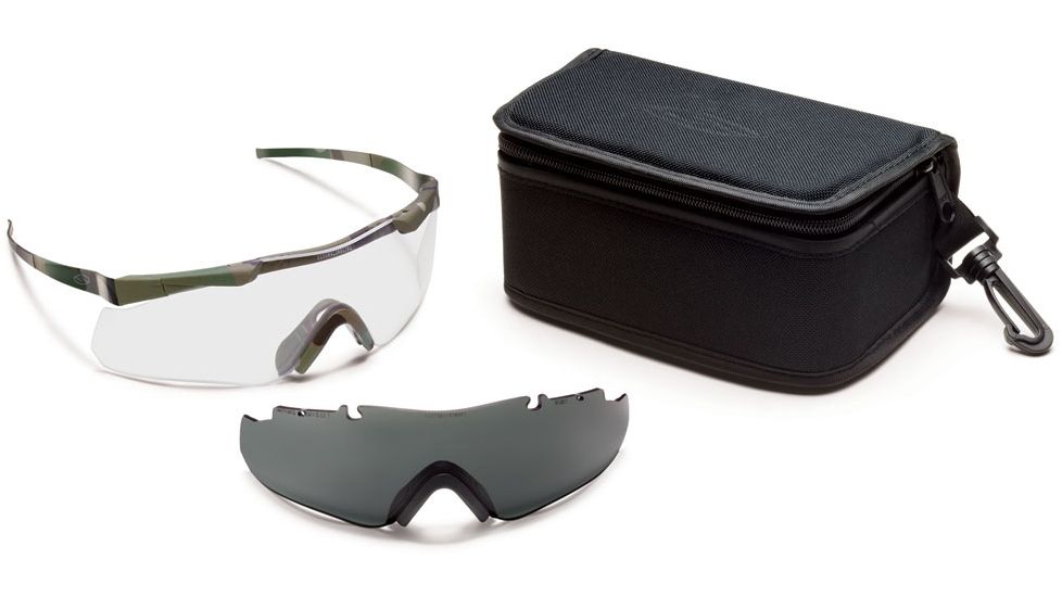 Smith Elite Aegis Echo Safety Glasses w/ Gray Spare Lens, Multicam Frame AECHAMC12-2R