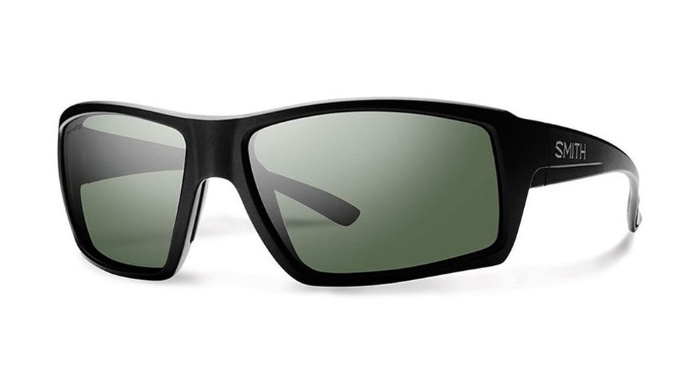 Smith Optics Challis Single Vision Prescription Sunglasses, Matte Black Frame, Polarized, CHCPGNMBSV