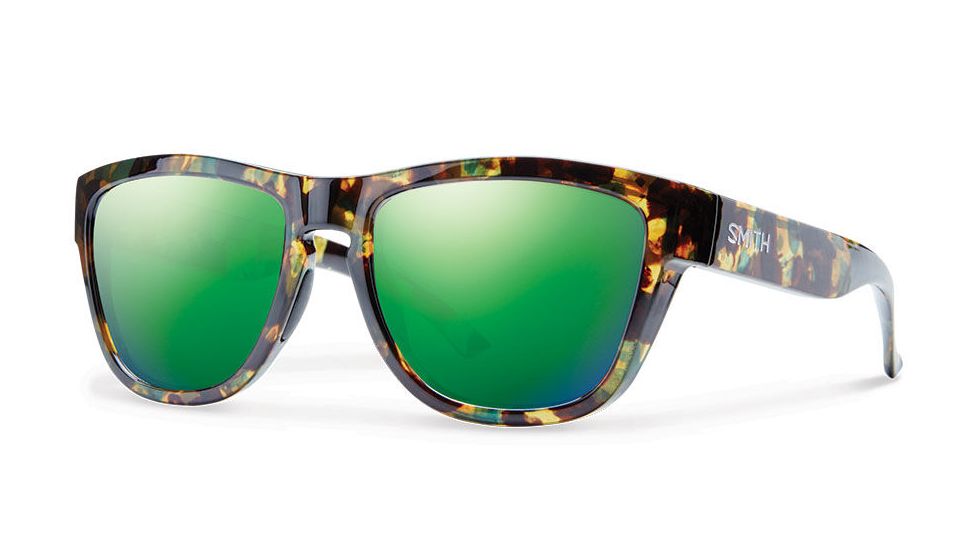 Smith Optics Clark Single Vision Prescription Sunglasses, Flecked Green Tortoise Frame, CKPCGMFGTSV