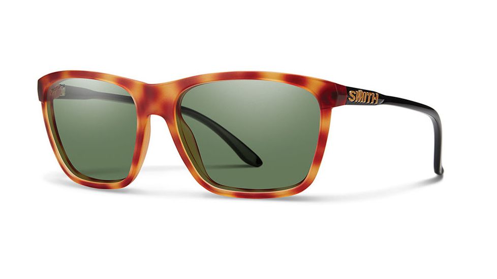 Smith Optics Delano Single Vision Prescription Sunglasses, Matte Honey Tort/Black Frame, Polarized, DACPGNMHTSV