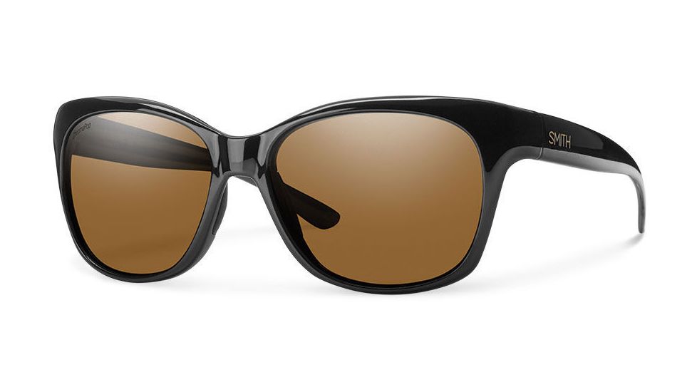 Smith Optics Feature Single Vision Prescription Sunglasses, Black Frame, Polarized, FECPBRBKSV
