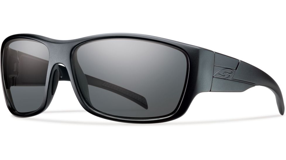 Smith Frontman Elite Sunglasses, Gray Polarized Lens, Black Frame, FNTPPGY22BK