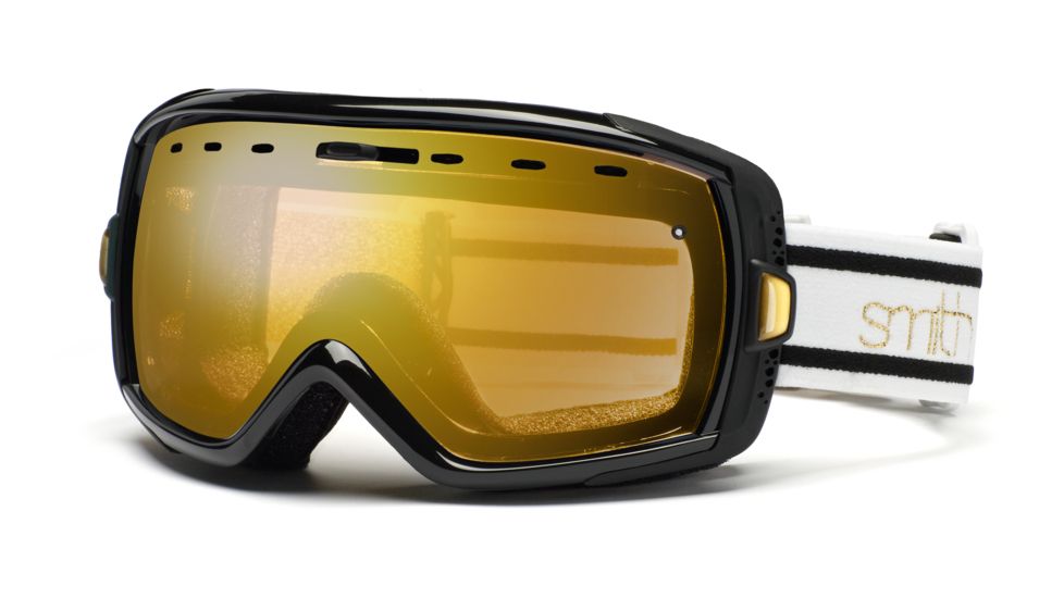 Smith Heiress Goggles, Black/White Bristol, Gold Sensor Mirror HR6GMKB11