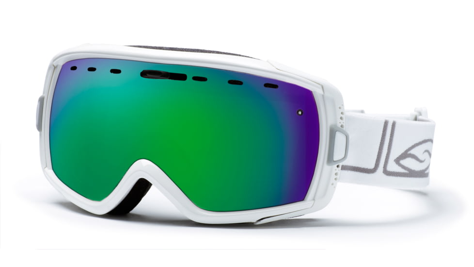 Smith Heiress Goggles, White Foundation, Green Sol X Mirror HR6NXFW10