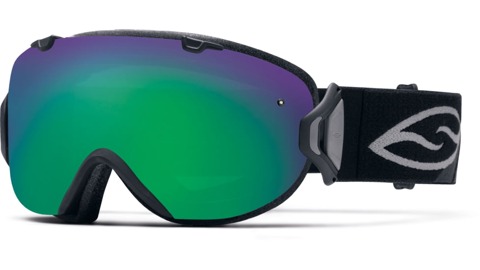 Smith Optics I/OS Goggle Black Frame/Green Sol-X/Red Sensor Lens IS7NXBK15