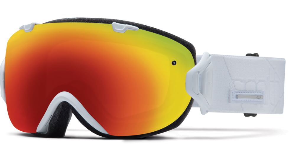 Smith Optics I/OS Goggle White Prism Frame/Red Sol-X/Blue Sensor Lens IS7DXWP15