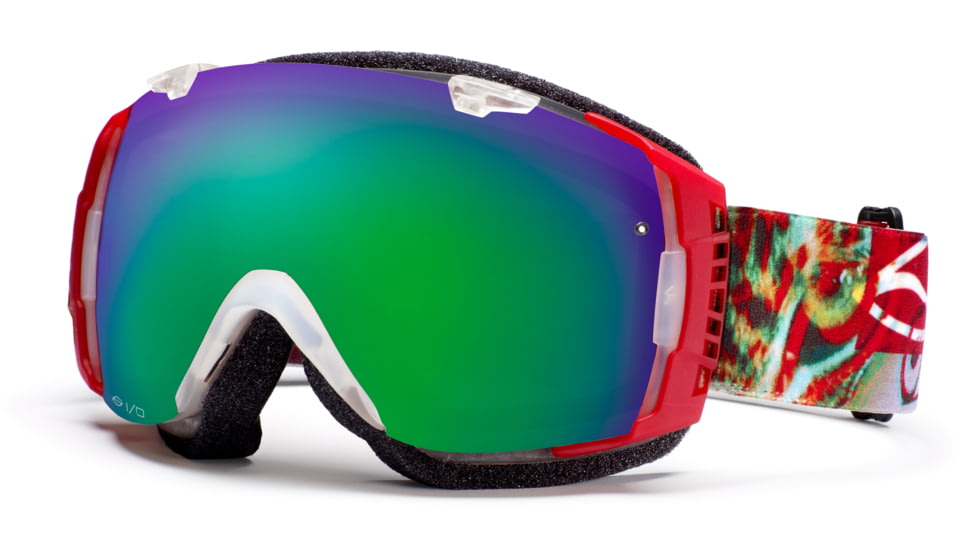 Smith I/O Goggles, Clear Need For Speed, Green Sol X Mirror And Sensor Mirror Lenses IO7NXCN11