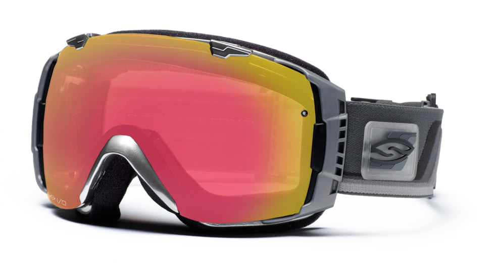 Smith I/O Goggles, Chrome Max, Red Sensor Mirror And Platinum Mirror Lenses IO7RZCM10