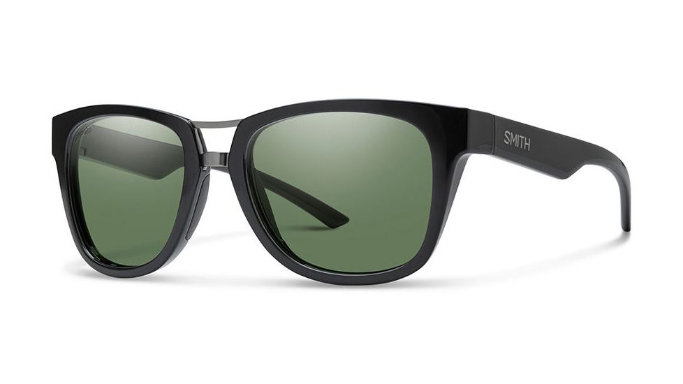 Smith Optics Landmark Single Vision Prescription Sunglasses, Black Frame, Polarized, LNCPGNBKSV