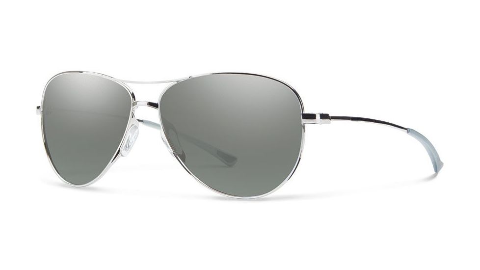 Smith Optics Langley Progressive Prescription Sunglasses, Silver Frame, LAPCGYMSVPR