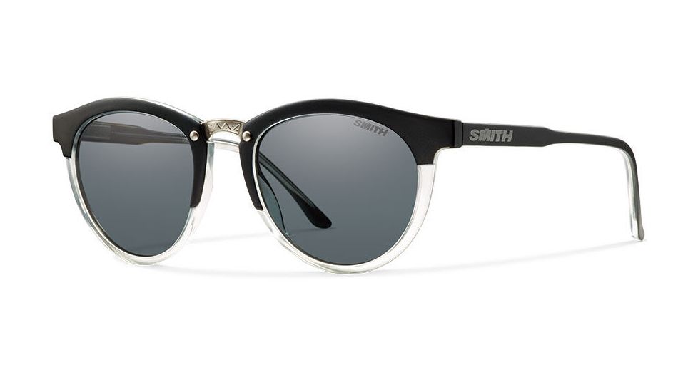 Smith Optics Questa Single Vision Prescription Sunglasses, Matte Black Crystal Frame, Polarized, QEPPGYMBCSV