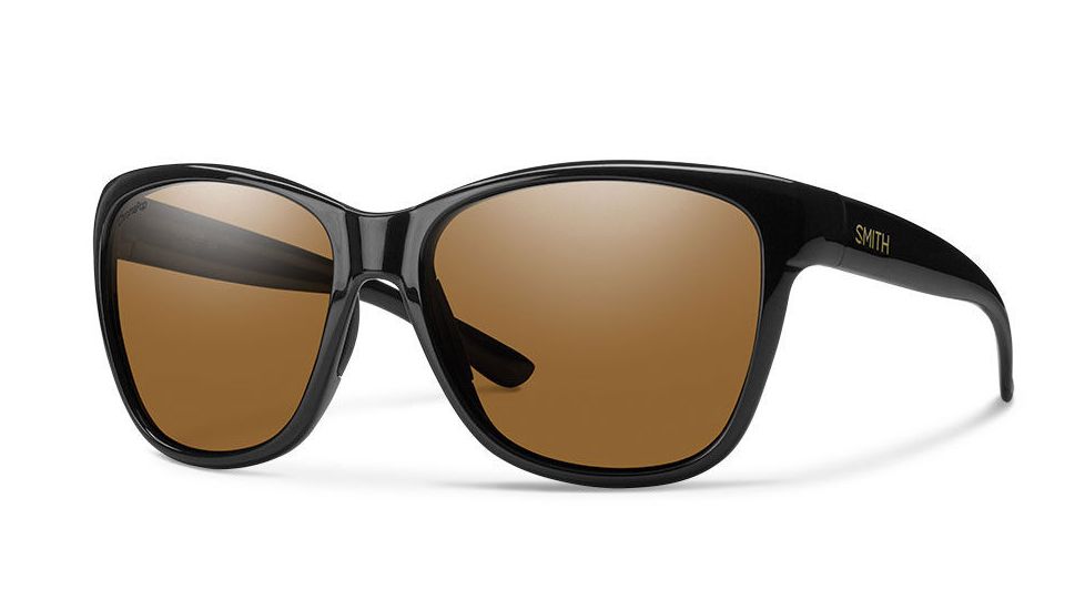 Smith Optics Ramona Single Vision Prescription Sunglasses, Black Frame, Polarized, RACPBRBKSV