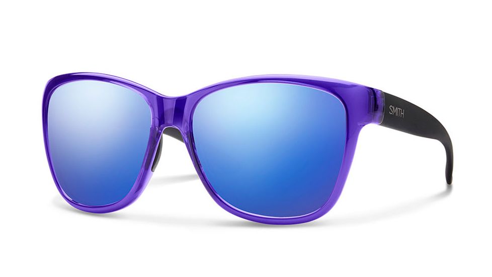Smith Optics Ramona Single Vision Prescription Sunglasses, Crystal Ultraviolet Frame, RAPCBMCUVSV