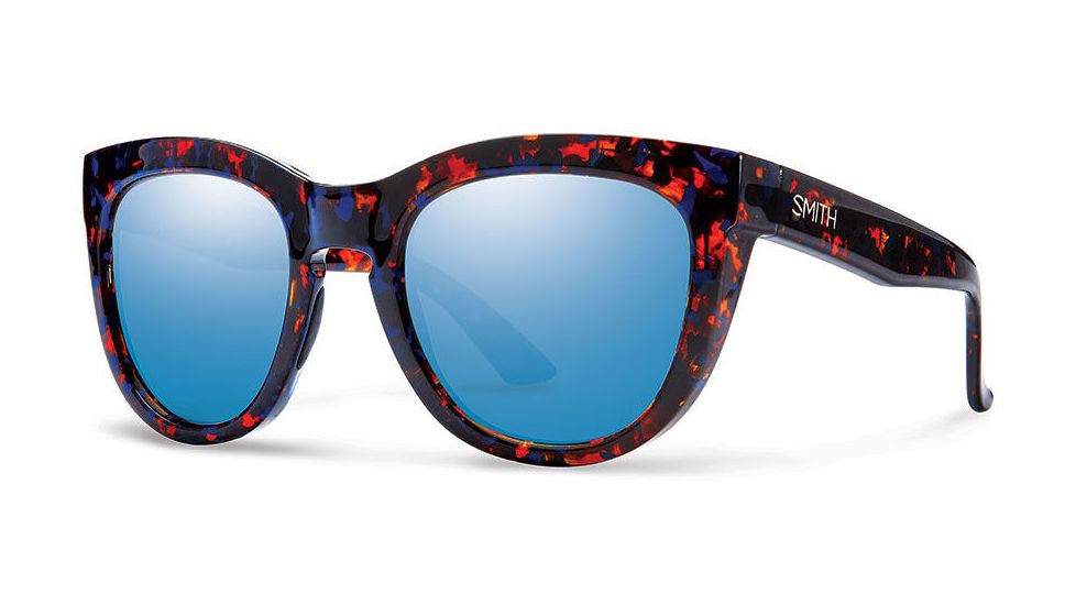 Smith Optics Sidney Single Vision Prescription Sunglasses, Flecked Blue Tortoise Frame, SIPCBMFBTSV