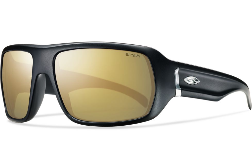 Smith Optics Vanguard Sunglasses - Matte Black Frame, Polarized Gold Mirror Lenses VGPPGDMMB