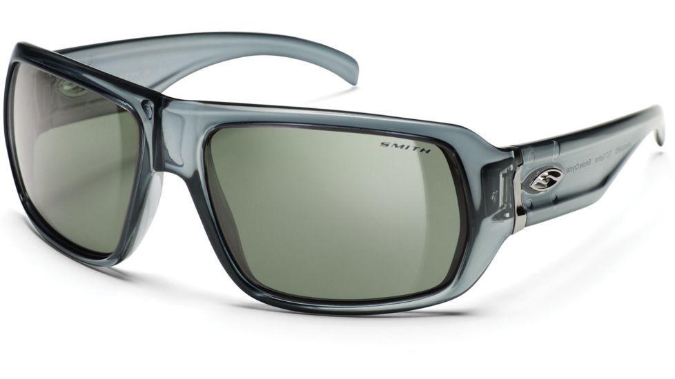 Smith Optics Vanguard Sunglasses - Smoke Crystal frame, Green Lense