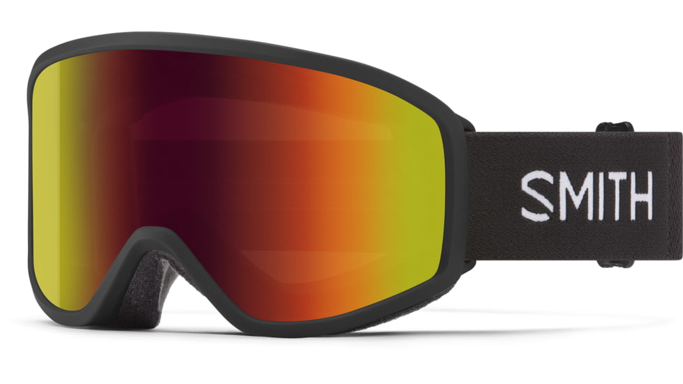 Smith Reason Otg Googles, Low Bridge Fit, Red Sol-X Mirror, Black, M007732QJ99C1