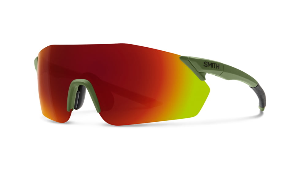 Smith Reverb Sunglasses, Matte Moss Frame, Chromapop Red Mirror Lens, 201521SIF99X6