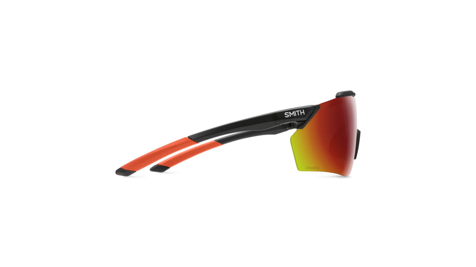 Smith Ruckus PivLock Sunglasses, Matte Black Cinder Frame, ChromaPop Red Mirror Lens, 201522RC299X6