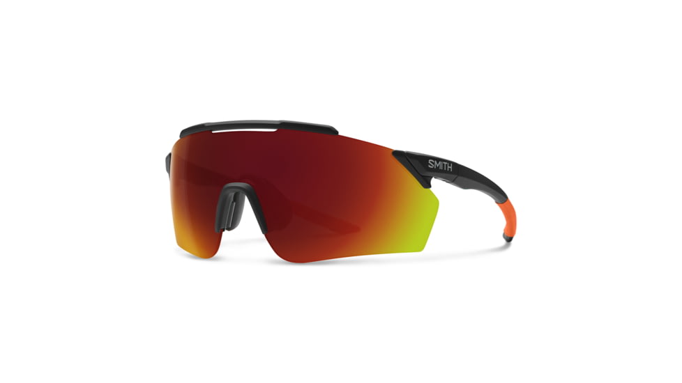 Smith Ruckus PivLock Sunglasses, Matte Black Cinder Frame, ChromaPop Red Mirror Lens, 201522RC299X6