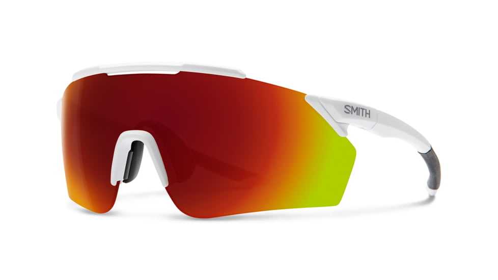 Smith Ruckus PivLock Sunglasses, Matte White Frame, ChromaPop Red Mirror Lens, 2015226HT99X6